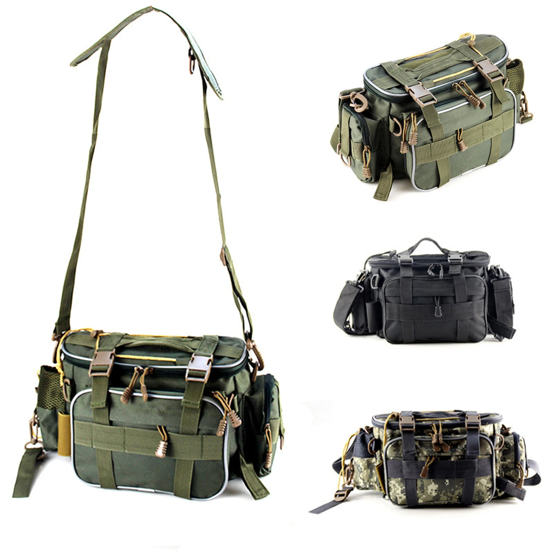 Fishing Tackle Bag Fishing Gear Storage Bag Organizer Waist Bag Messenger Bag Handbag   Fishing Gear Bag Fishing Accessories