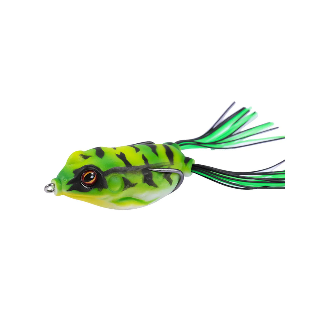 Fishing Lures Frogs Top Water Frogs Bass Fishing Lures3D Eyes Realistic Body Pattern Popping Frog Lure For Bass Fishing Weedless