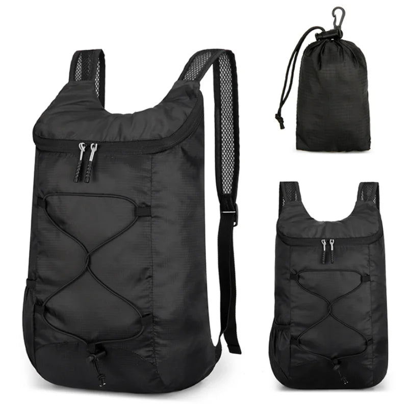 Portable Outdoor Sports Backpack, Ultra Light Large Capacity Folding Backpack, Perfect for Hiking, Biking, Traveling, Commuting