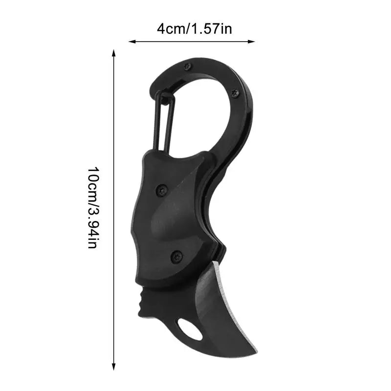 Cool Pocket Knives Survival Gear Little Knife Box Cutter Carabiner Hand Knife Self Defense Pocket Knives For Camping Hiking