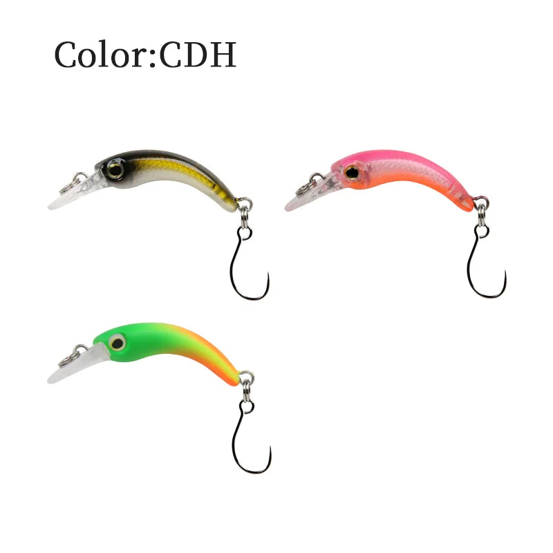 LETOYO Floating Injured Fishing Lure 40mm 1.2g Micro Lures Artificial Minnow Bait Wobblers For Trout Bass Perch