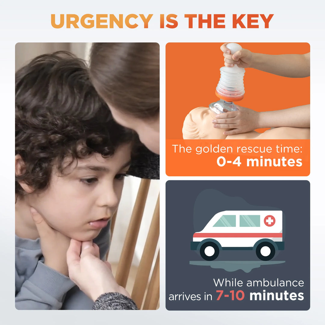 Anti Choking Device First Aid for Kids & Adults Home Asphyxia Rescue Device Anti Suffocation Airway Assist Emergency Kit