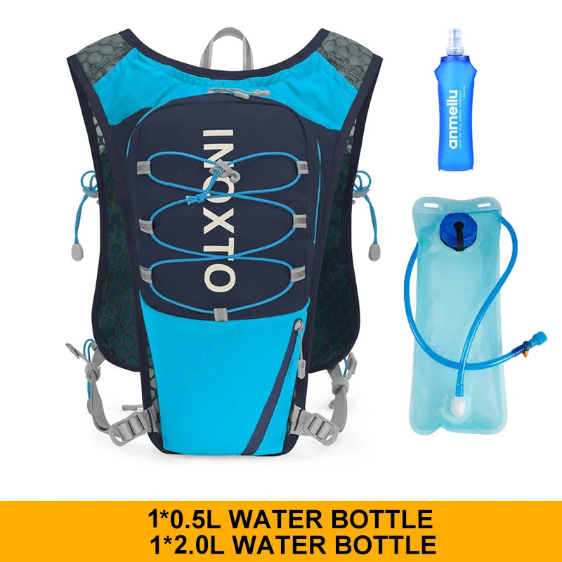 INOXTO 5L Lightweight Running Backpack Hydration Vest Running Bag Suitable for Bicycle Marathon Hiking Ultra-light and Portable