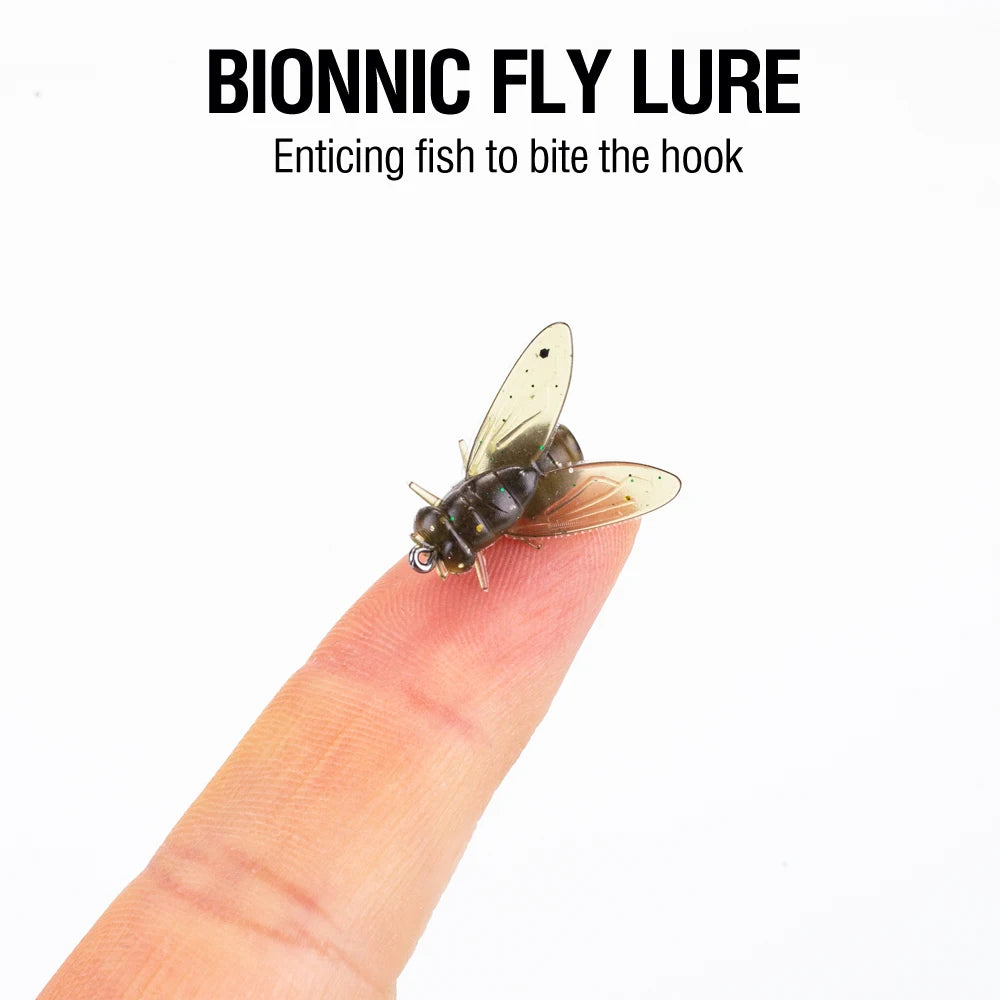 20Pcs/Boxed Fly Fishing Bait Simulation Flies Fishing Lure Sequined Soft Lure With Sharp Hooks For Freshwater Saltwater