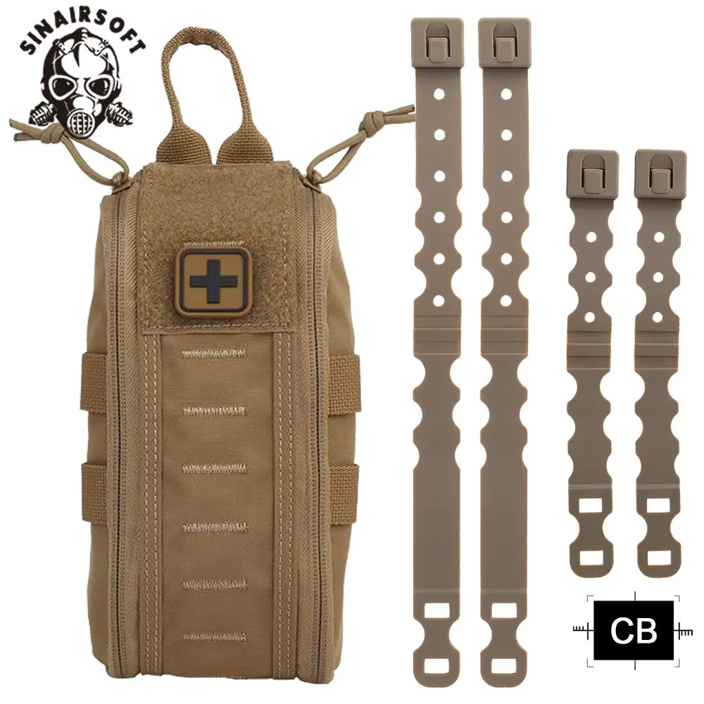 Tactic First Aid Kit Empty Medical Pouch IFAK Pack Rapid Deploy Pull Tab MOLLE Clip YKK Zipper Camping Hiking Emergency Bag