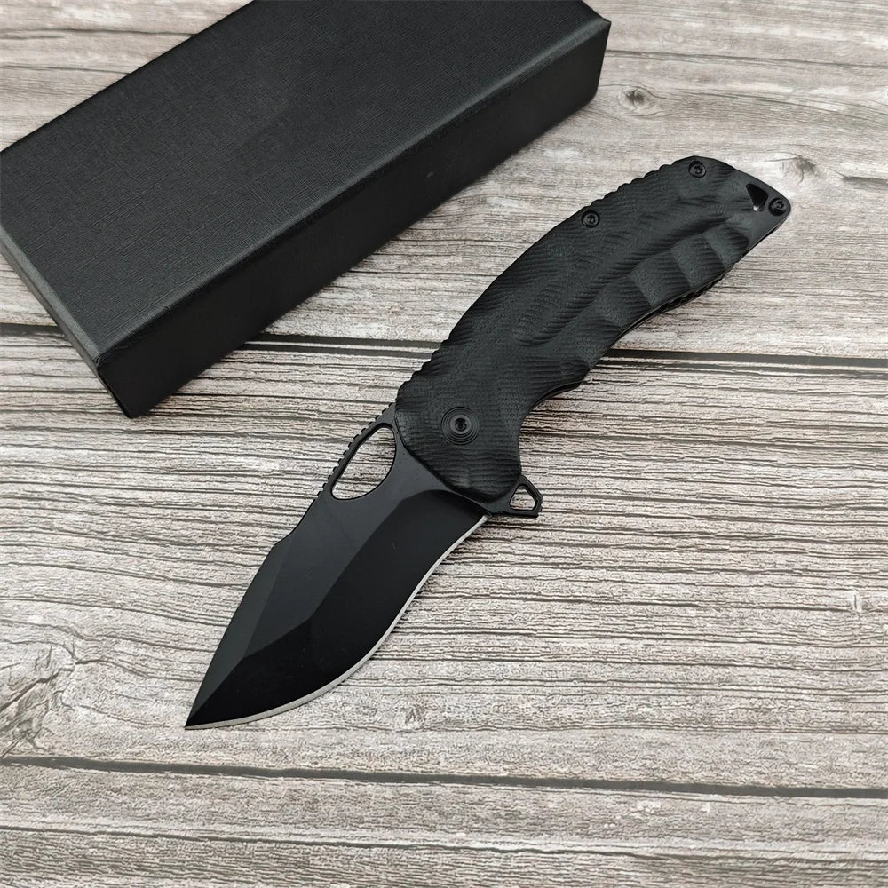 MINI Kiku XR LTE Flipper Pocket Folding Knife CTS-XHP Satin Plain Blade Linen Micarta Tactical Outdoor Camping Hunting EDC