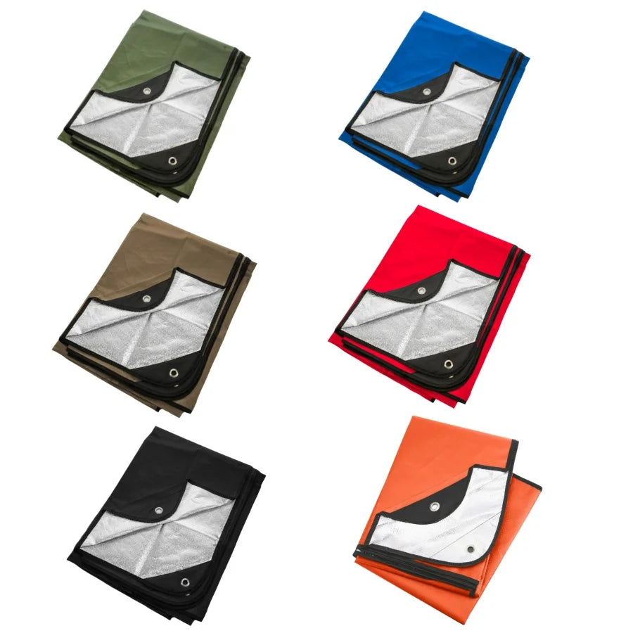 Heavy Duty Emergency Blanket Survival Gear Waterproof Insulated Blanket Emergency Tarp for Camping, Hiking, Bushcraft