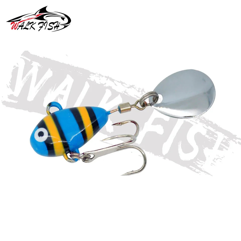 WALK FISH 10g/2.1cm Spinnerbait Vibration Fishing Lures Metal Vib Artificial Bait Spinning Swimbait Sea Carp Fishing Accessories