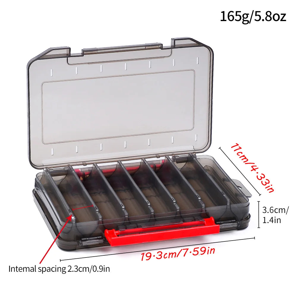 Double-Sided Waterproof Fishing Tackle Box, Fish Hook Fishing Lure Bait Storage Case, Mini Portable Fishing Gear Accessories Box