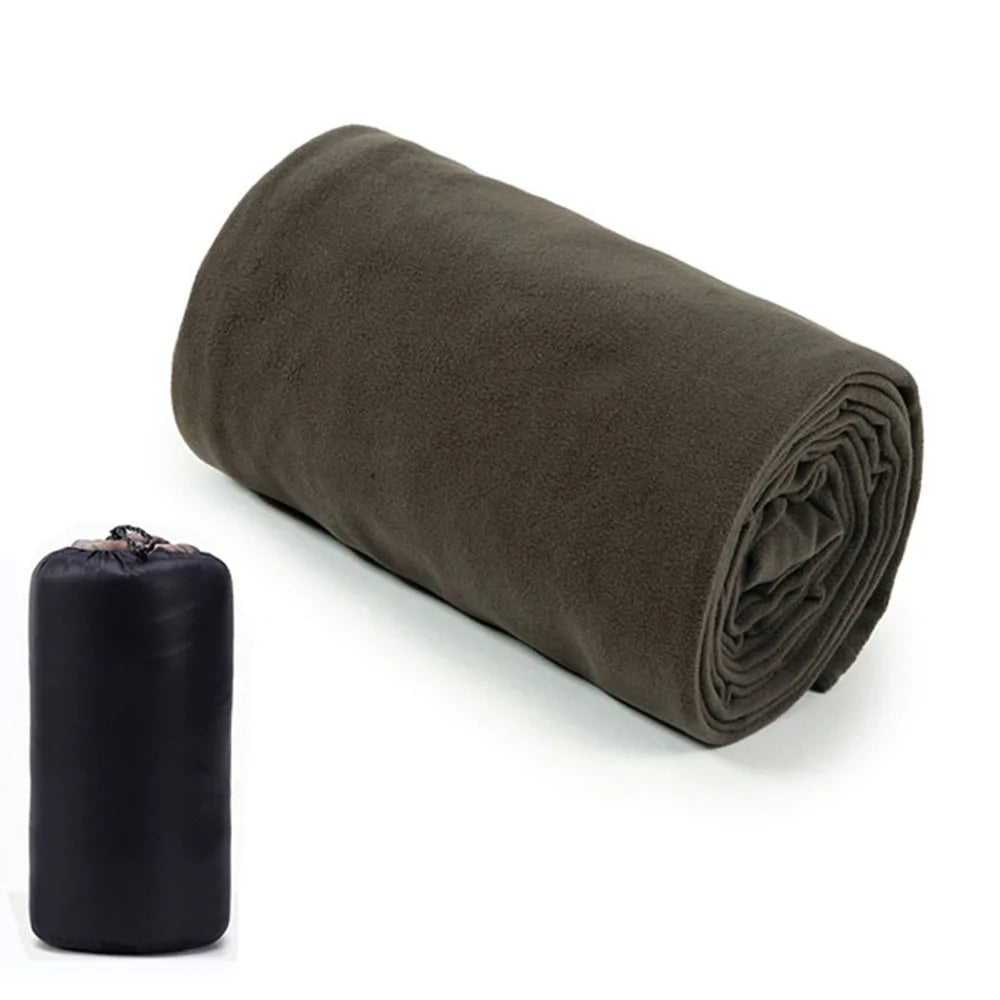 Outdoor camping warm sleeping bag 180x80cm adult fleece sleeping bag with inner packaging bag ultra lightweight and portable