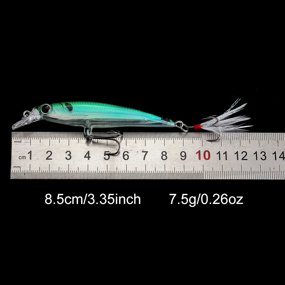WALK FISH Floating Minnow Fishing Lure 80MM 7G Wobblers Freshwater Trout Hard Artificial Bait Pike Carp Swimbait Tackle Jerkbait