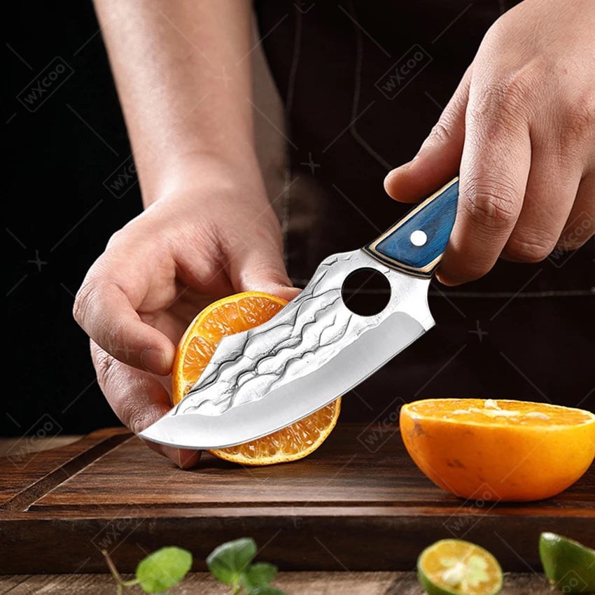 Kitchen Meat Cleaver Butcher Hand Forged Boning Knife Professional Utility Knives Slicing Fish Fruit Stainless Steel Chef Knives