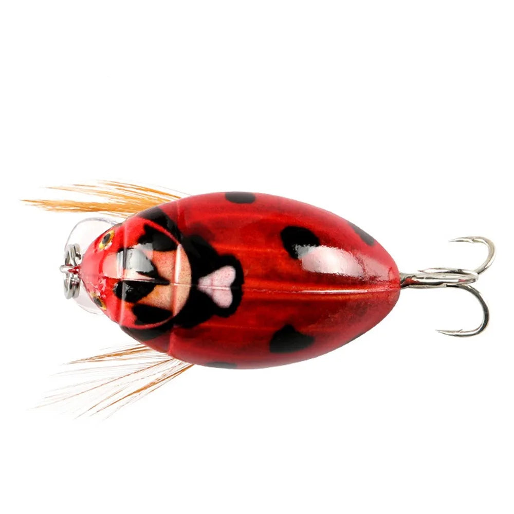 1Pcs 4cm/3.8g Cicada Bait Fishing Lure Crank Floating Wobblers Fishing Tackle Insect Bug Lure Hard Bait Sea Beetle Bass Carp
