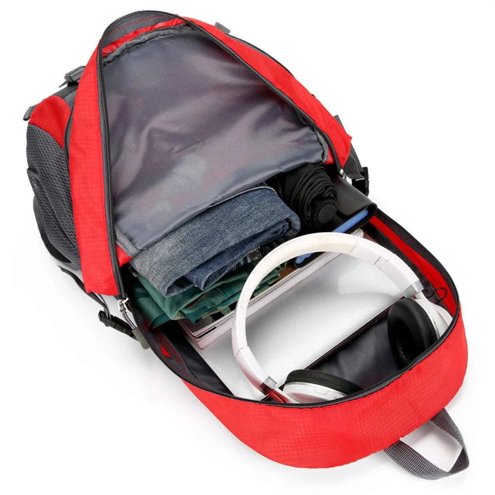 40L Travel Backpack Men and Women Outdoor Mountaineering Hiking Storage Bag Fashion Lightweight Camping Luggage Bags