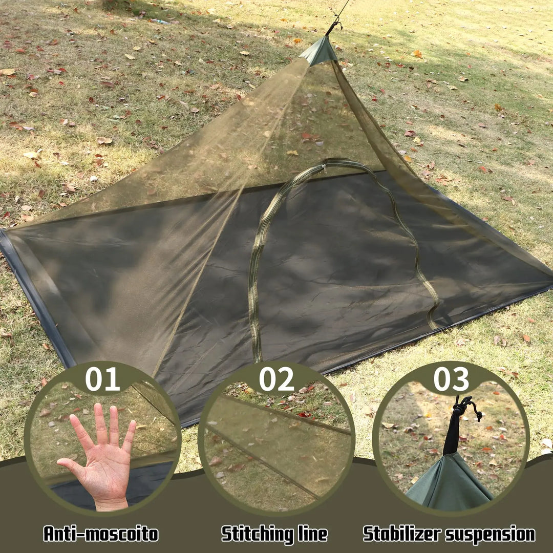 Mosquito Net Tent with Floor, 4-Season Pop Up Screen Tent for Camping, Portable Bug Proof Shelter Mesh Tent Lightweight