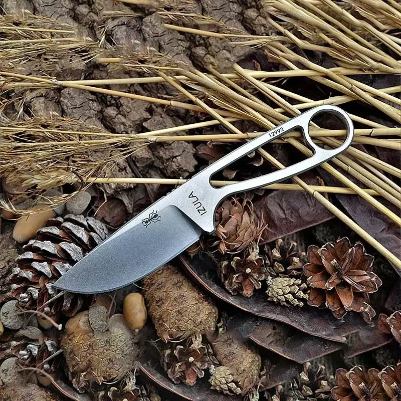 Ant Fixed Blade Knife D2 Blade Sharp Camping Hunting Survival Knife EDC Tool Portable Outdoor Rescue Tactical Pocket Knife