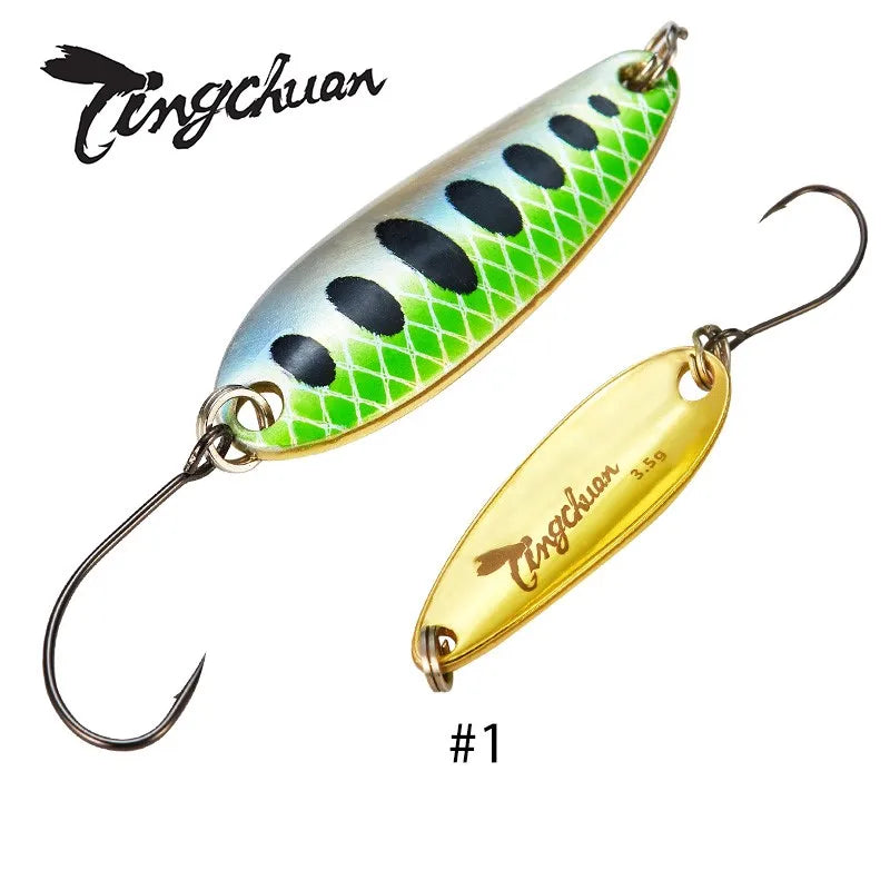 Fishing Metal Spoon Lure Bait For Trout Bass Spoons Small Hard Sequins Spinner Spoon 2g/2.5g/3.5g/4.5g With Mustad hook Fishing