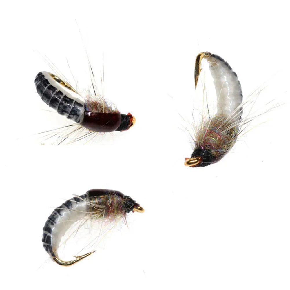 Fishing Insect Bait Lure Realistic Nymph Scud Fly For Trout Fishing Artificial Insect Bait Lure Scud Worm Fishing Accessories