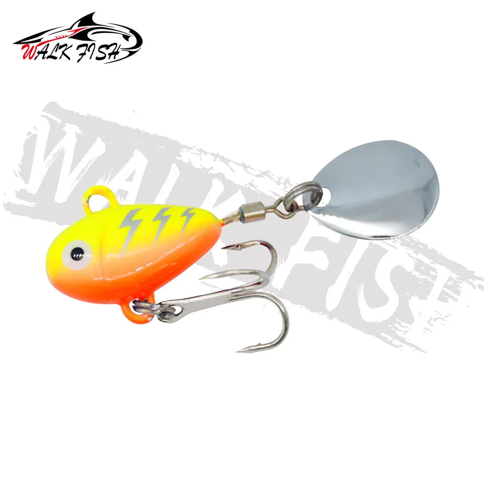 WALK FISH 10g/2.1cm Spinnerbait Vibration Fishing Lures Metal Vib Artificial Bait Spinning Swimbait Sea Carp Fishing Accessories
