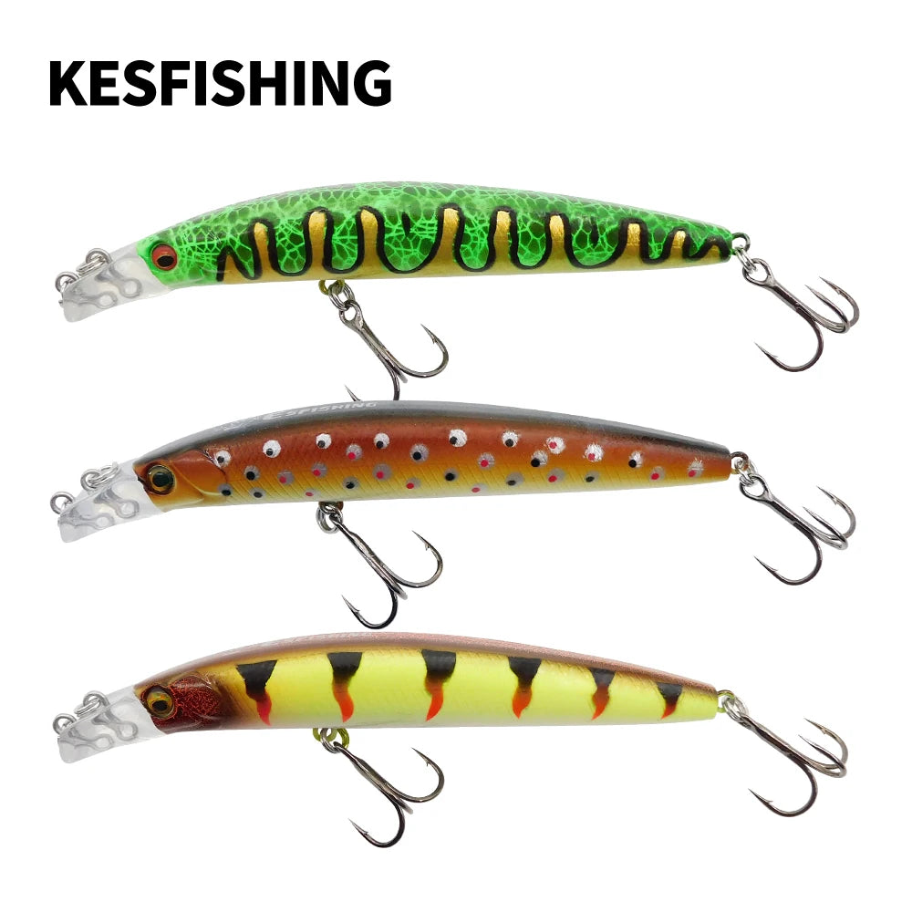 KESFISHING Floating Hard Lure 10cm 9.5g Dive 0.1-0.5m Quality Professional Minnow Choose Different Depth Top Water Fish