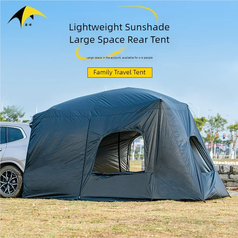 Camping Car Rear Tent Outdoor Car Trunk Tent with Canopy Car Trunk Extension Tent Sunshine-Proof Camping Equipment