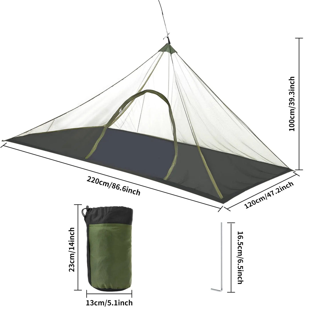 Mosquito Net Tent with Floor, 4-Season Pop Up Screen Tent for Camping, Portable Bug Proof Shelter Mesh Tent Lightweight