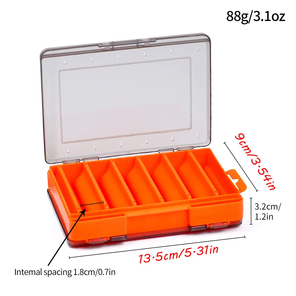 Double-Sided Waterproof Fishing Tackle Box, Fish Hook Fishing Lure Bait Storage Case, Mini Portable Fishing Gear Accessories Box