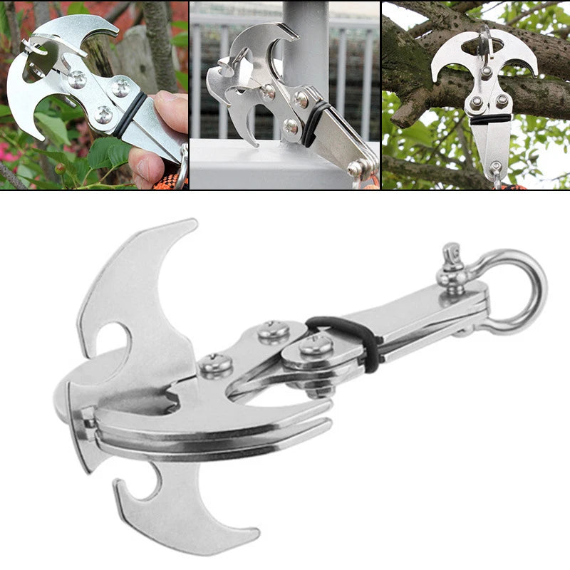 Survival Claw Multi-functional Stainless Steel Hook Portable Outdoor Camping Trekking Climbing Folding Tool Gravity Hook