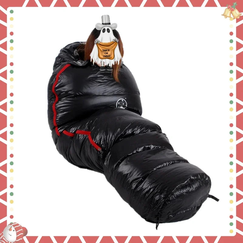 Outdoor Camping Sleeping Bag Very Warm Down Filled Adult Mummy Style Sleep Bag 4 Seasons Camping Travel Sleeping Bag snow