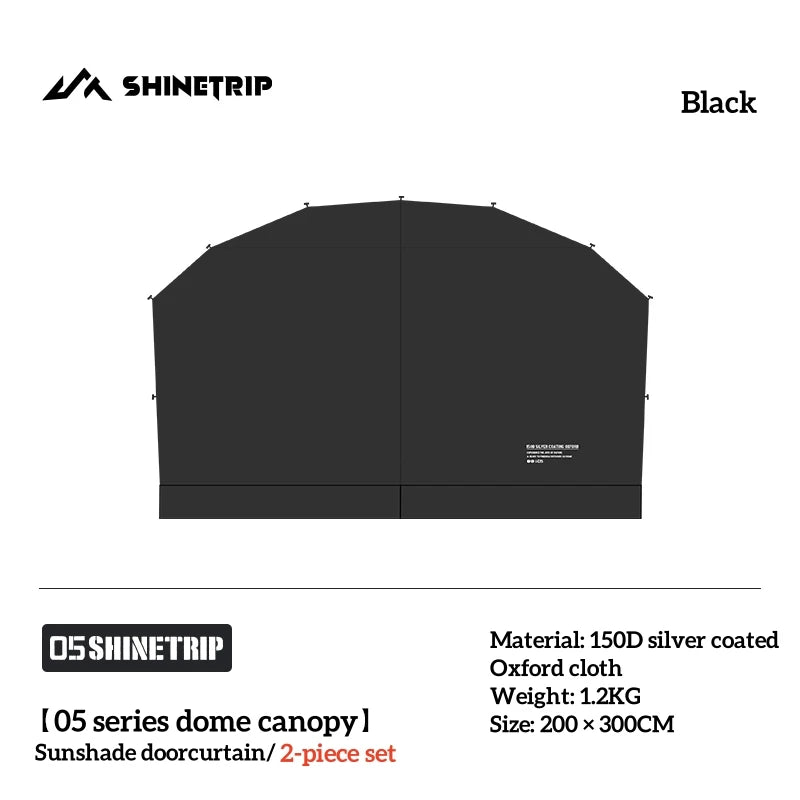 ShineTrip Outdoor Extra Large Camping Shade Tent Family Travel Expandable Space camp Gazebo Rain and Sun Protection Car Tent