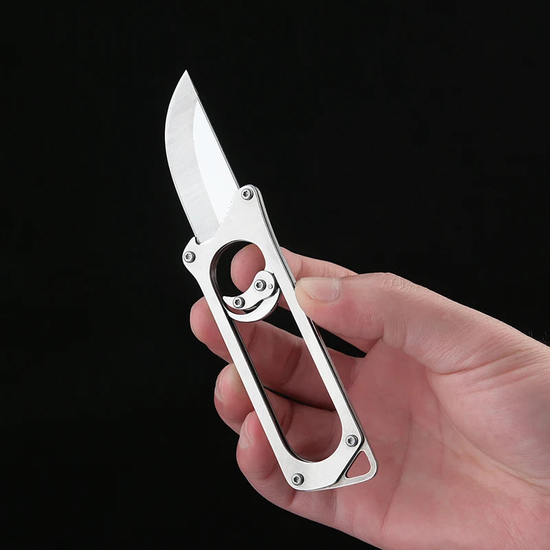 New Stainless Steel Sharp Outdoor Camping Handle, Portable Meat Handle, Unboxing Fruit Knife for Self-defense
