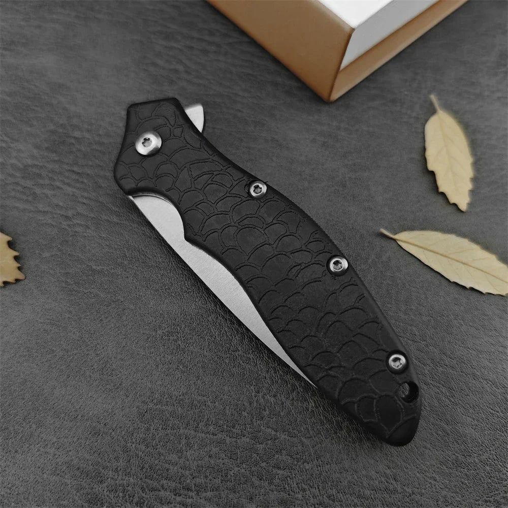 KS 1830 Hunting Pocket Folding Knife 8Cr13Mov Blade Nylon Brazed Handle EDC Outdoor Camping Self Defense Survival Knife