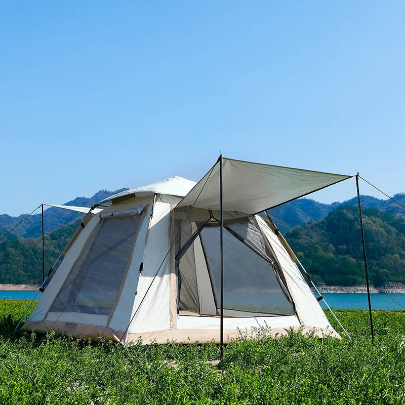 Tent canopy camping 3-4 people folding portable fully automatic quick opening shading rainproof park camping outdoor tent