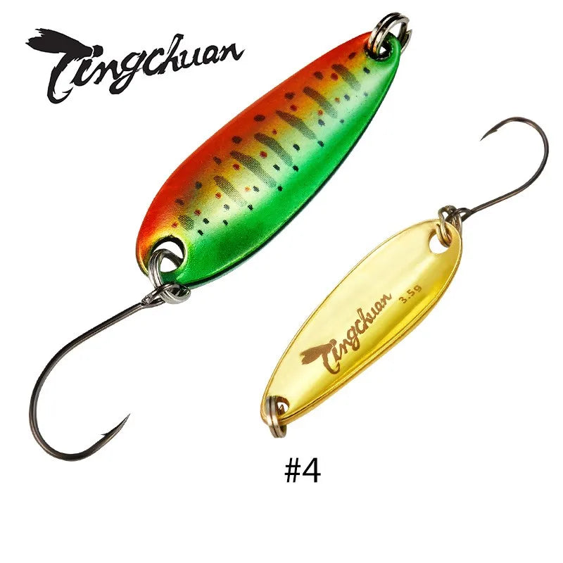 Fishing Metal Spoon Lure Bait For Trout Bass Spoons Small Hard Sequins Spinner Spoon 2g/2.5g/3.5g/4.5g With Mustad hook Fishing