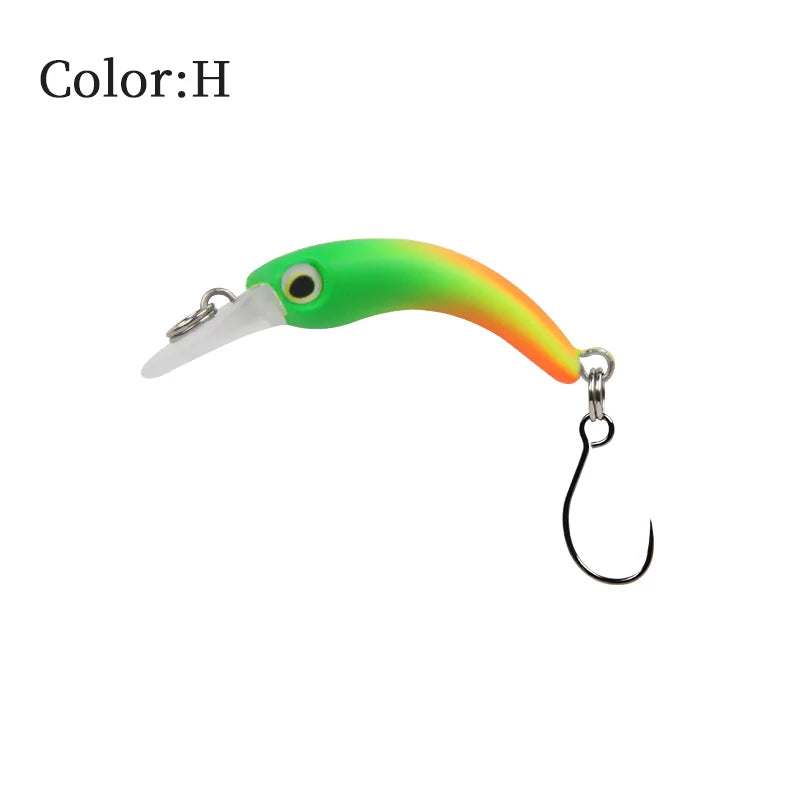 LETOYO Floating Injured Fishing Lure 40mm 1.2g Micro Lures Artificial Minnow Bait Wobblers For Trout Bass Perch