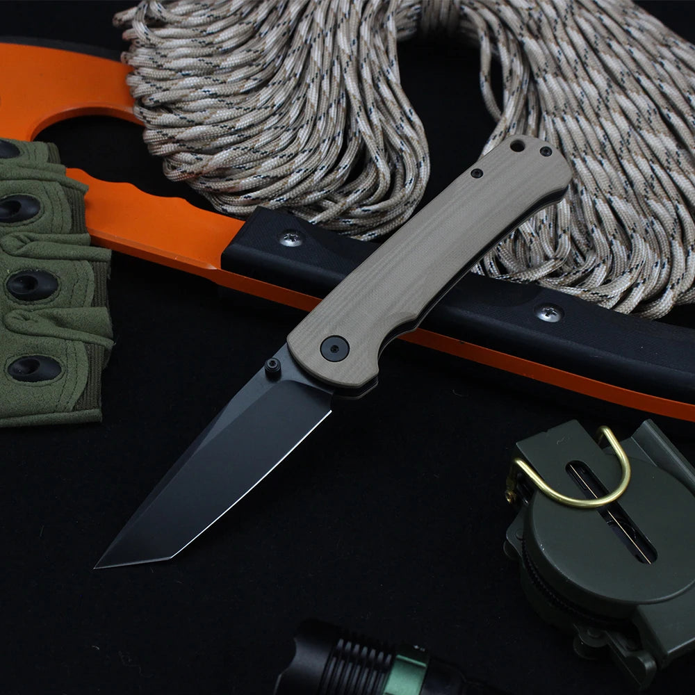 T0041 Folding Tactical Knife 14C28N Steel Blade EDC Outdoor Camping Military Hunting Pocket Knives Self defense Hand Tools 2025