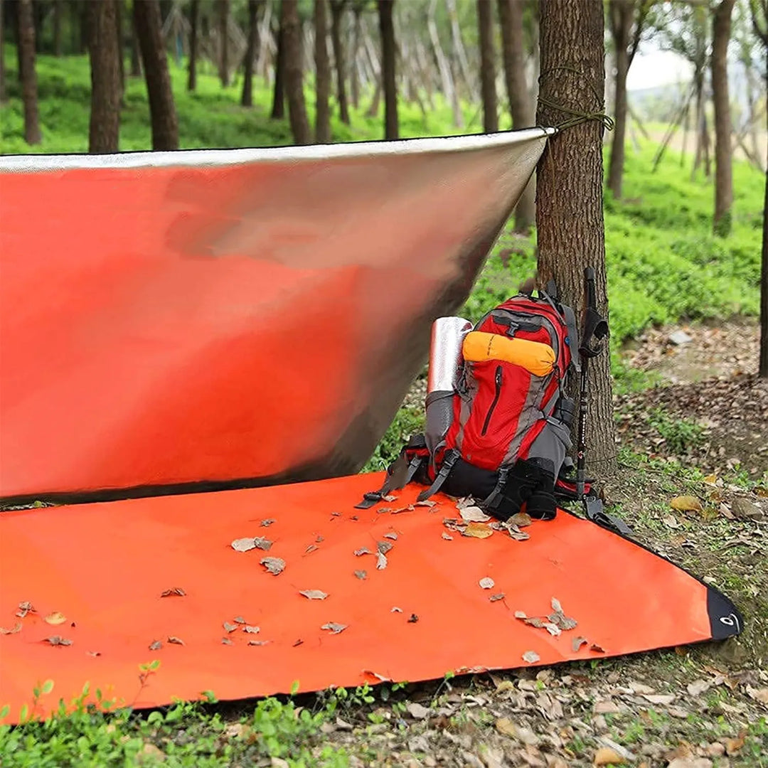 Heavy Duty Emergency Blanket Survival Gear Waterproof Insulated Blanket Emergency Tarp for Camping, Hiking, Bushcraft
