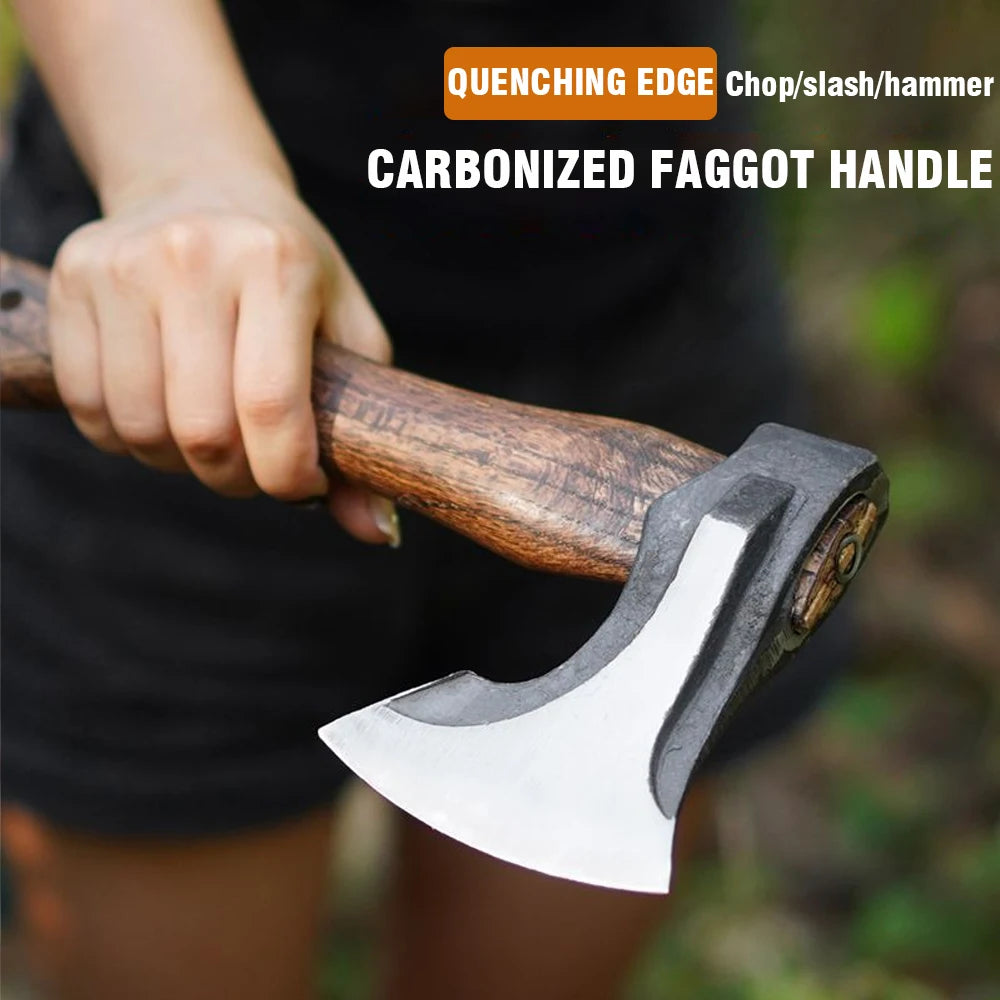 Carpenter Hand Axe Outdoor Camping Wood Chopping Axe Portable Long Handle Wood Splitting Artifact Professional Hand Tool
