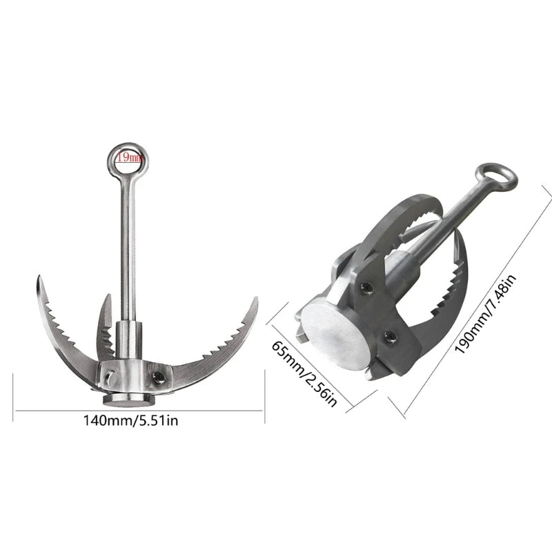 Climbing Grappling Hook, Climbing Steel Outdoor Rock Climbing Hook Flying Claw Grappling Hook Survival Hook