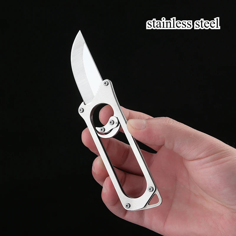 New Stainless Steel Sharp Outdoor Camping Handle, Portable Meat Handle, Unboxing Fruit Knife for Self-defense