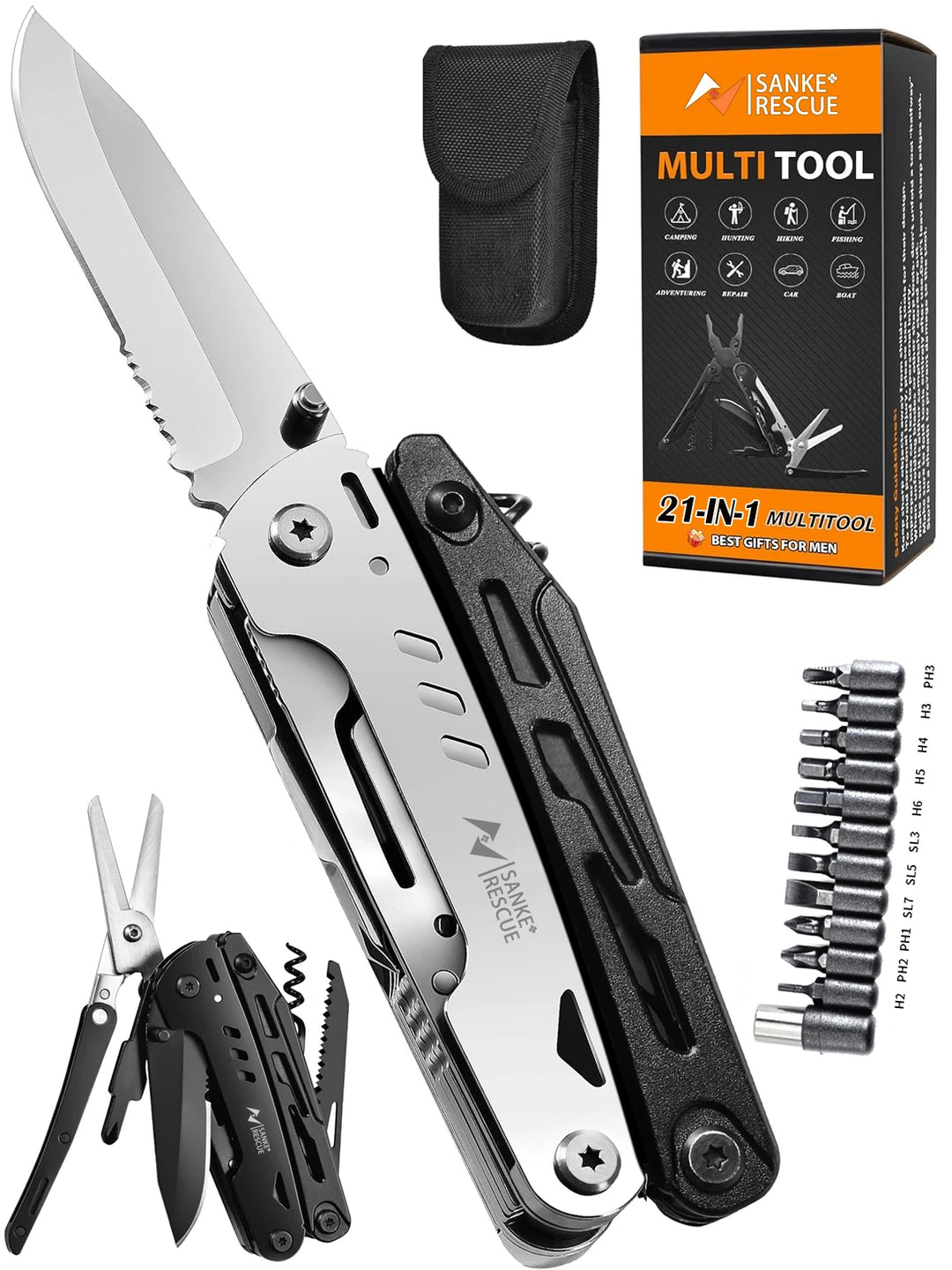 Mini Sailor Plier 21-in-1 Multi-Function Tools Wire Cutters Retrieve Card Pin Screwdriver Bottle Opener Knifes Tools EDC ifak