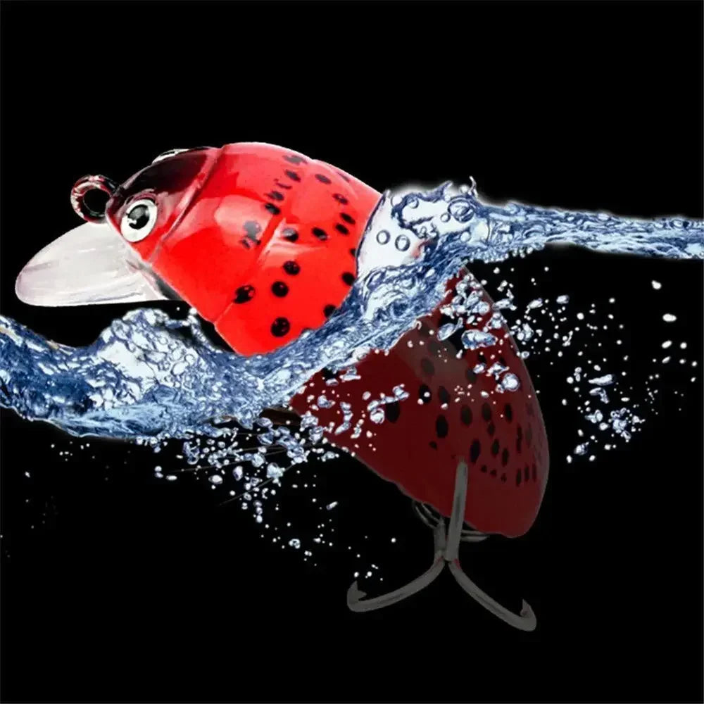 1Pcs 4cm/3.8g Cicada Bait Fishing Lure Crank Floating Wobblers Fishing Tackle Insect Bug Lure Hard Bait Sea Beetle Bass Carp