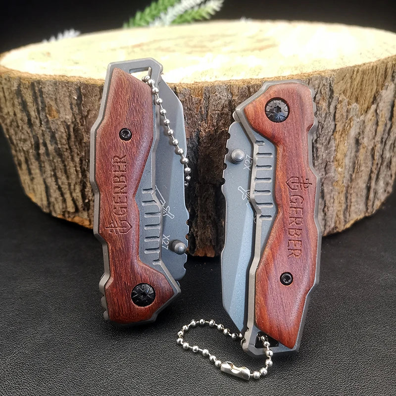 Camping portable survival folding knife with multi-functional EDC pocket blade and sharp fruit knife for hunting, fishing and cu