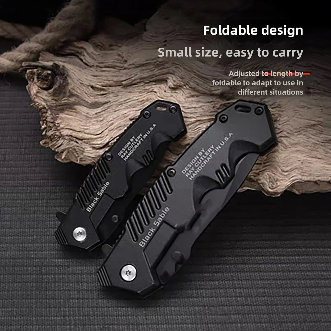Multi functional safety folding knife, EDC pocket knife with safety lock, fruit knife, suitable for outdoor survival, camping,