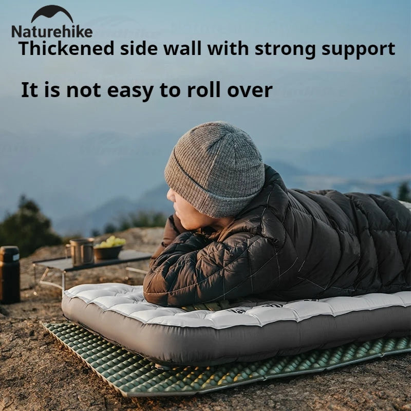 Naturehike R6.5 Inflatable Mat 10cm Thicken 20D Nylon TPU Ultralight Camping Tent Air Bed Warm Outdoor Hiking Sleeping Pad Bag