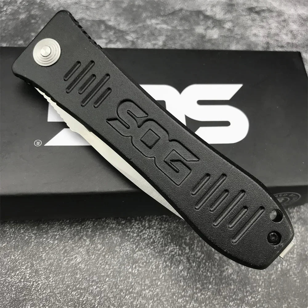 Spec Elite Satin Plain AUS-8 Pocket Folding Knife Outdoor Tactical Hunting Knife Camping Hiking EDC Pocket Knife Men's gift