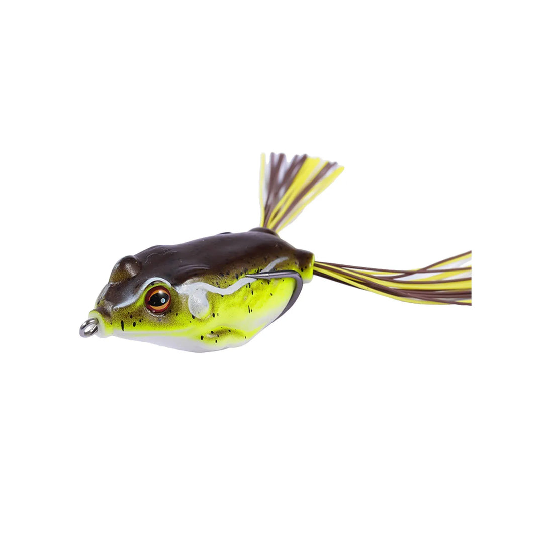 Fishing Lures Frogs Top Water Frogs Bass Fishing Lures3D Eyes Realistic Body Pattern Popping Frog Lure For Bass Fishing Weedless