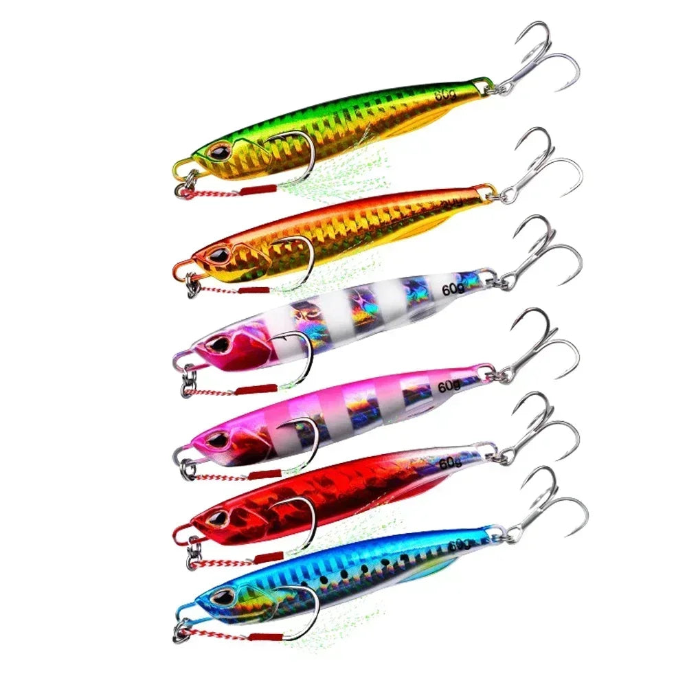 Fishing Lure 10g15g20g30g40g60g Trolling Artificial Hard Bait Bass Casting Jigging Fish Lure Sinking Spoon Tackle Metal Jig