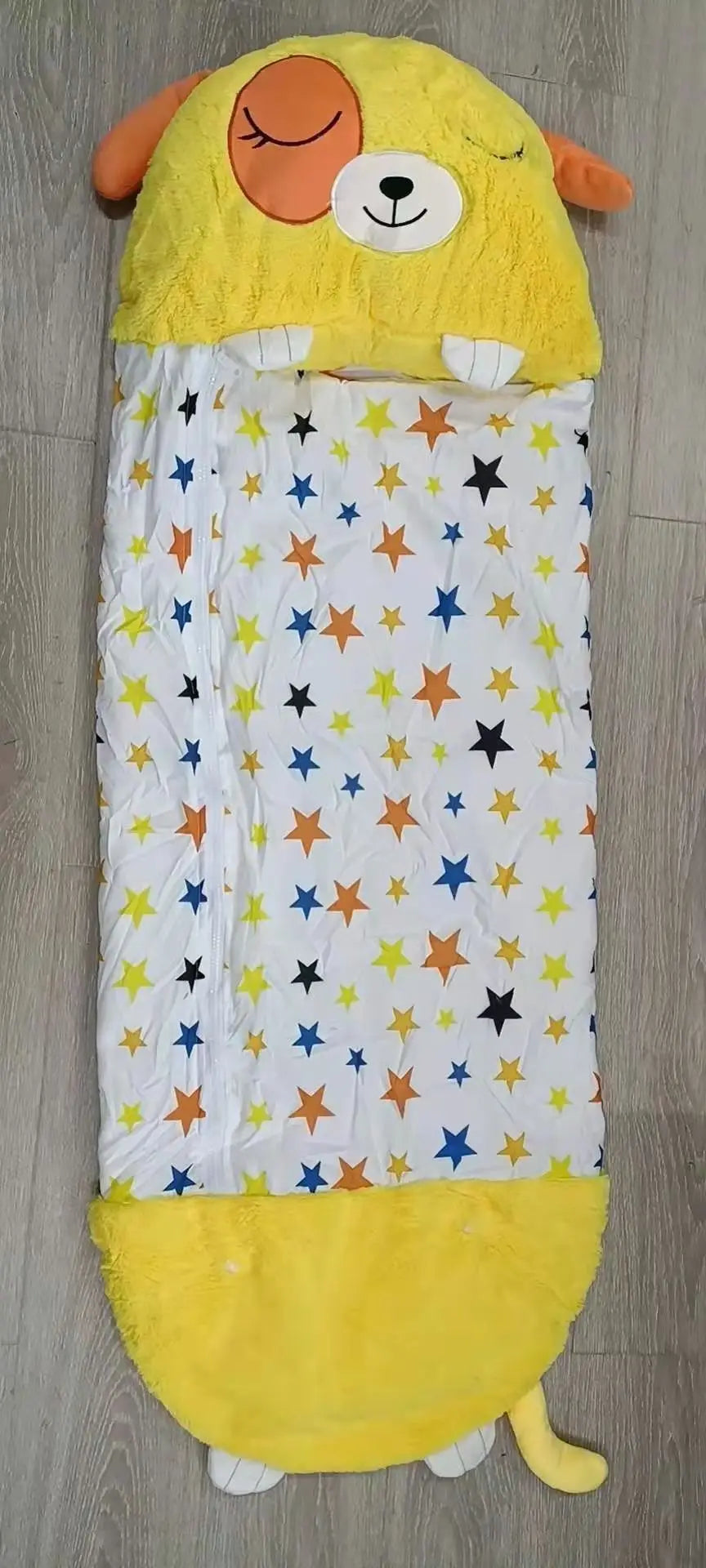 Colorful cartoon animal children's anti-kick home children's fun pillow pure cotton sleeping bag