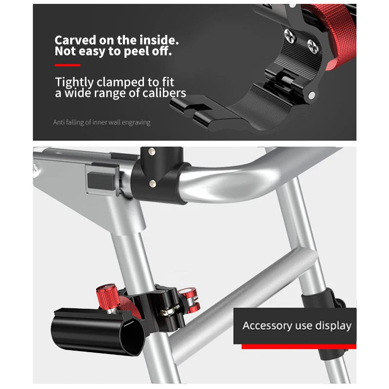 Aluminum alloy fishing accessories, can be rotating gear installation bracket, with adjustable fixture, for fishing